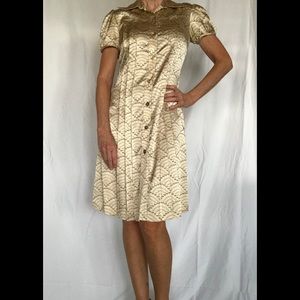 Trina Turk Champagne Mid Length Dress, Size 2